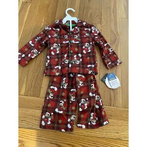 Disney Macy's Mickey Mouse Christmas Pajamas Set Size‎ 2T NWT Vintage 2001